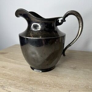 Superior Silver Plate Pitcher Elegant Vintage 7028 - Scratches & Dents 8" Tall